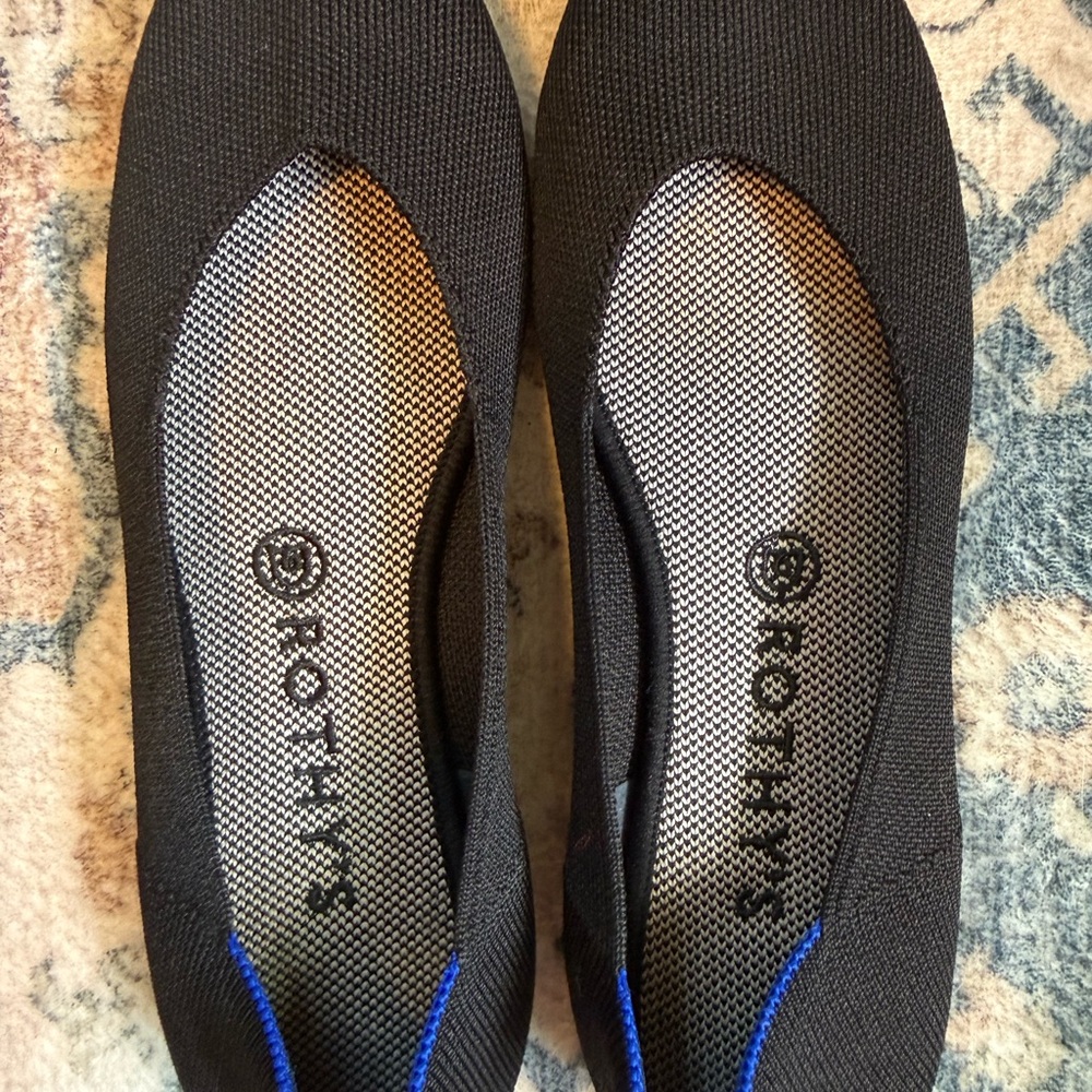 Rothy's Women's Black Square Toe Flats